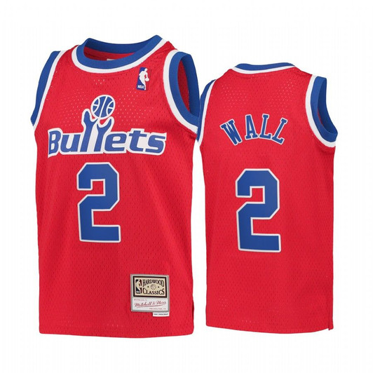 John Wall Washington Wizards Kids Red Hardwood Classics Jersey