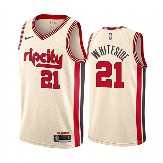 Hassan Whiteside Portland Trail Blazers 2019-20 Cream City Jersey