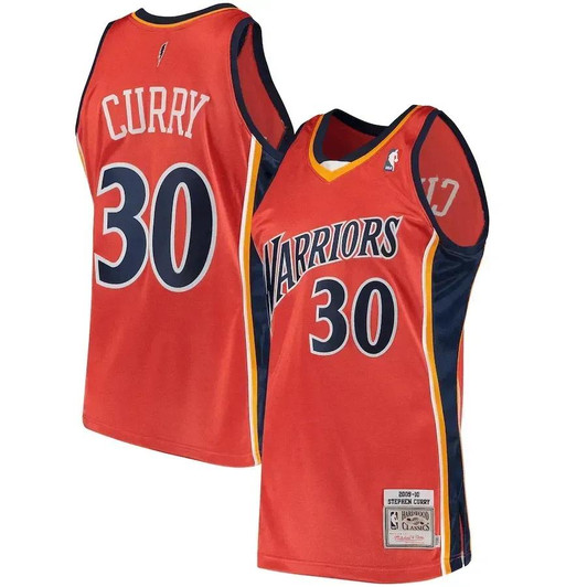 Stephen Curry Golden State Warriors Mitchell & Ness Road 2009/10 Hardwood Classics Jersey - Orange