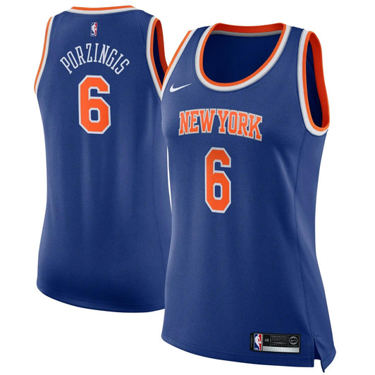 Kristaps Porzingis New York Knicks Nike Replica Replica Replica Women'S Swingman Jersey Blue - Icon Edition