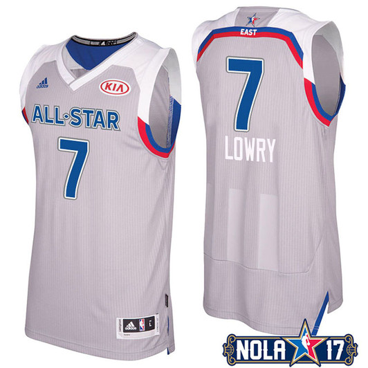 Male 2017 All-Star Raptors Kyle Lowry #7 Eastern Conference Gray Jersey