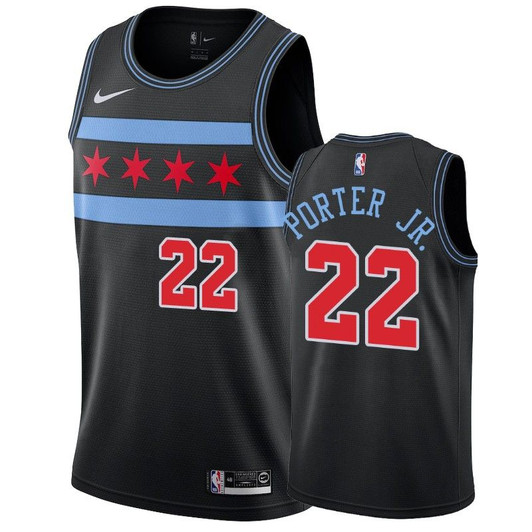 Bulls Male Otto Porter Jr. #22 2018-19 City Black Jersey