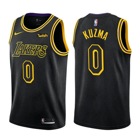 Lakers Male Kyle Kuzma #0 City Edition Black Jersey