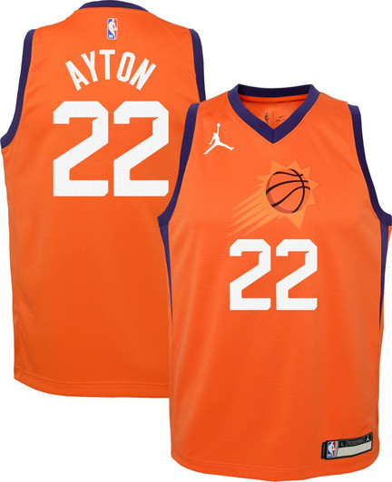 Jordan  Phoenix Suns Deandre Ayton #22 Orange 2020-21 Dri-Fit Statement Swingman Jersey