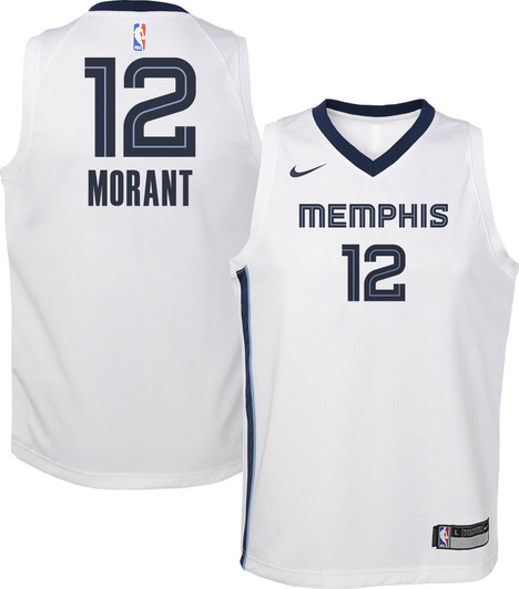 Nike  Memphis Grizzlies Ja Morant Dri-Fit Swingman White Jersey