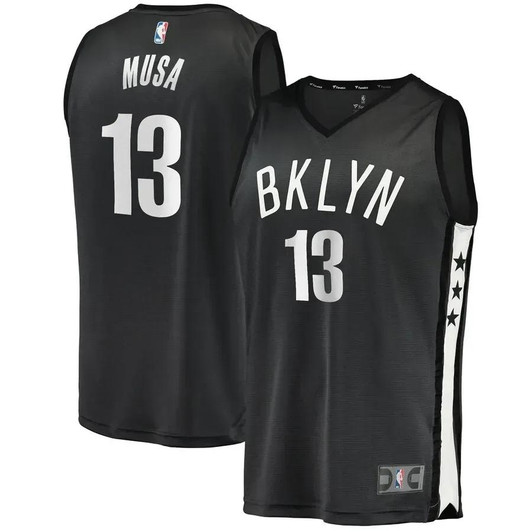 Dzanan Musa Brooklyn Nets Fast Break Player Jersey - Statement Edition - Charcoal