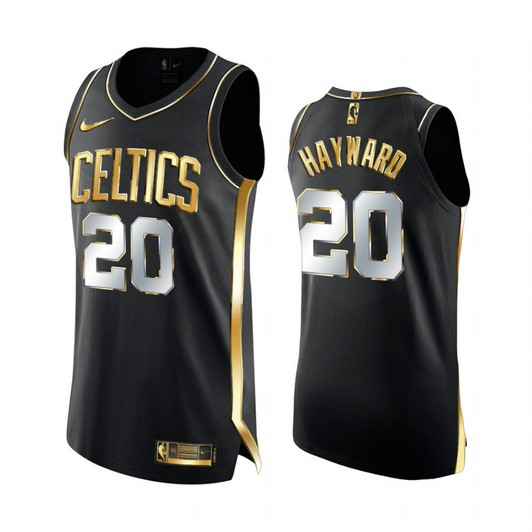 Gordon Hayward Boston Celtics Black  Golden 2020-21 Jersey