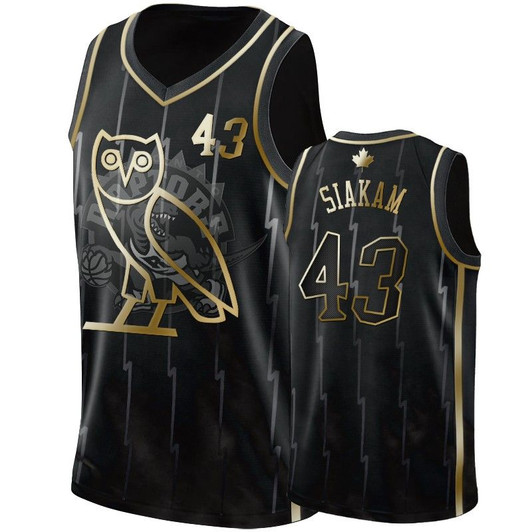 Toronto Raptors Pascal Siakam #43 Ovo Black Golden Edition Jersey
