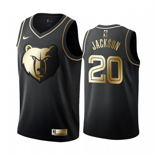 Josh Jackson Memphis Grizzlies Black #20 Golden Edition Jersey