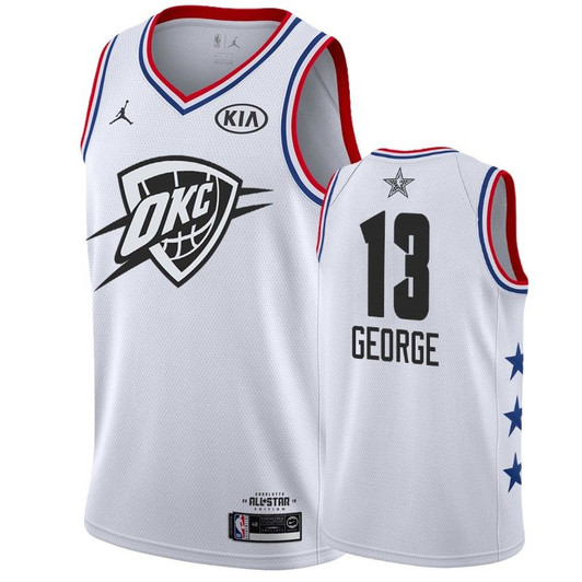 Men'S Oklahoma City Thunder #13 Paul George 2019 All-Star Jersey - White