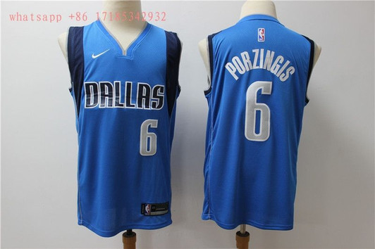 Dallas Mavericks Kristaps Porzingis #6 2020 Nba New Arrival Blue Jersey