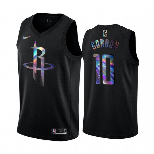 Rockets Eric Gordon Iridescent Hwc Collection Black Jersey