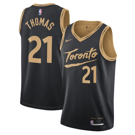 Toronto Raptors Nike City Edition Swingman Jersey - Black - Matt Thomas - Youth - 2020