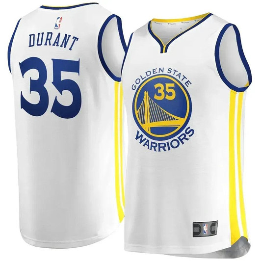 Kevin Durant Golden State Warriors Fast Break Replica Jersey White - Association Edition