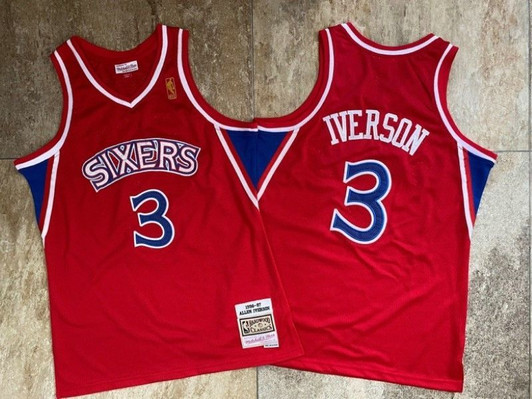 Philadelphia 76Ers Allen Iverson #3 Nba 2020 New Arrival Red Jersey