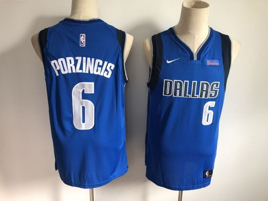 Dallas Mavericks Kristaps Porzingis #6 2020 Nba New Arrival Blue Jersey