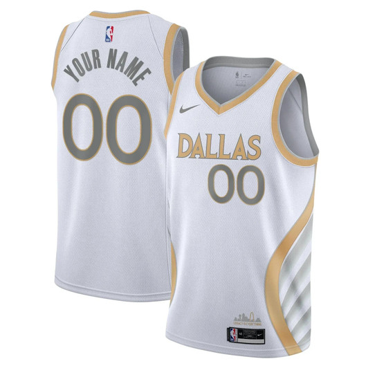 Dallas Mavericks Nike City Edition Swingman Jersey - Custom - Mens