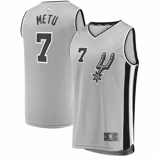 Chimezie Metu San Antonio Spurs Fast Break Replica Player Jersey - Statement Edition - Silver