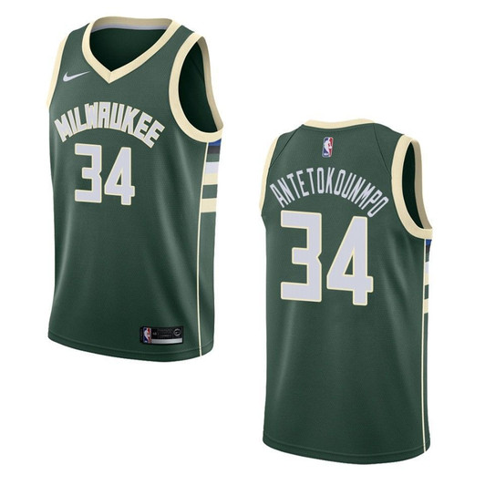 Milwaukee Bucks 34 Giannis Antetokounmpo Icon Swingman Green 3D Jersey