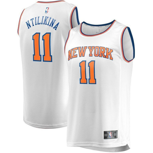 Frank Ntilikina New York Knicks Fanatics Branded Fast Break Player Replica Association Edition White 3D Jersey