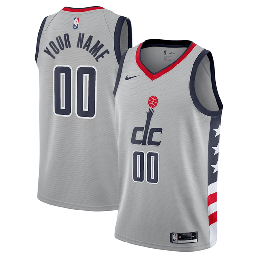 Washington Wizards Nike 2020/21 Swingman Custom Jersey Gray - City Edition
