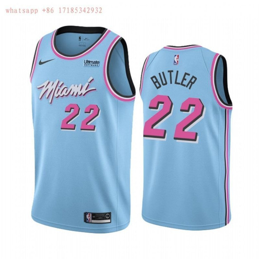 Miami Heat Jimmy Butler 22 2021 City Edition New Arrival Blue Jersey Jersey