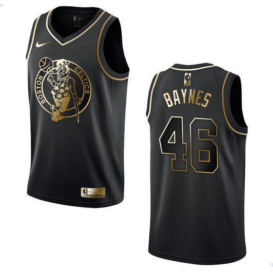 Boston Celtics 46 Aron Baynes Golden Edition Black 3D Jersey