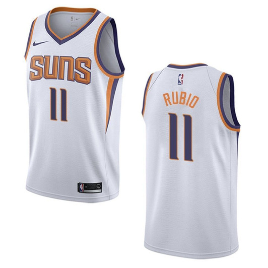 Phoenix Suns 11 Ricky Rubio Association Swingman White 3D Jersey