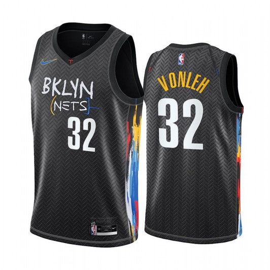 Noah Vonleh Brooklyn Nets 2020-21 Black City Edition Jersey