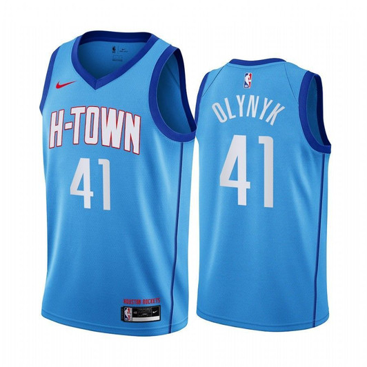 Kelly Olynyk Houston Rockets Blue City Edition 2021 Trade Jersey