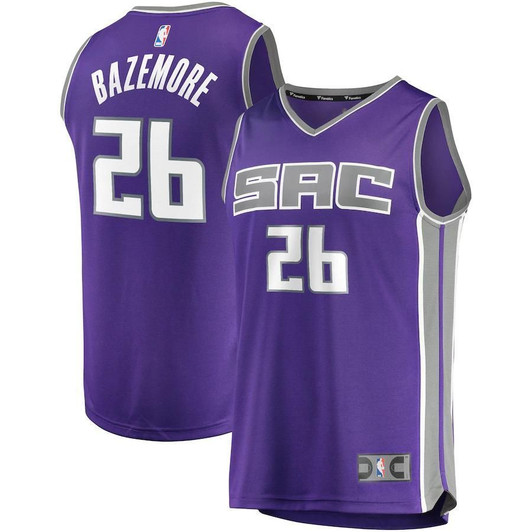 Kent Bazemore Sacramento Kings Fanatics Branded Fast Break Road Player Purple 3D Jersey