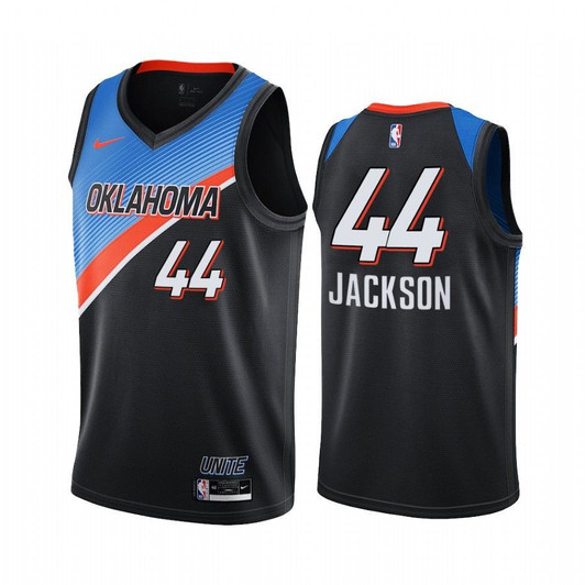 Justin Jackson Oklahoma City Thunder 2021 City Edition Black #44 Jersey