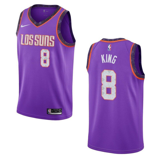 Phoenix Suns 8 George King City Swingman Purple 3D Jersey