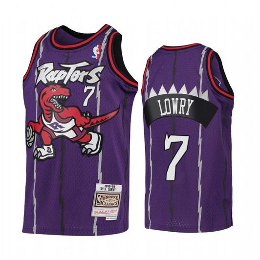 Raptors Kyle Lowry 1998-99 Youth Hardwood Classics Purple Jersey