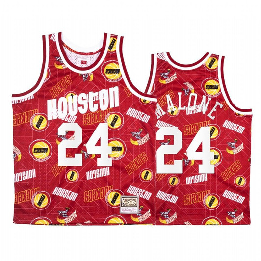 Moses Malone #24 Houston Rockets Red Tear Up Pack Jersey