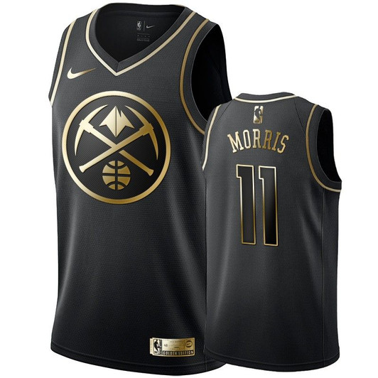 Men'S Denver Nuggets Monte Morris Black #11 Golden Edition Swingman Jersey
