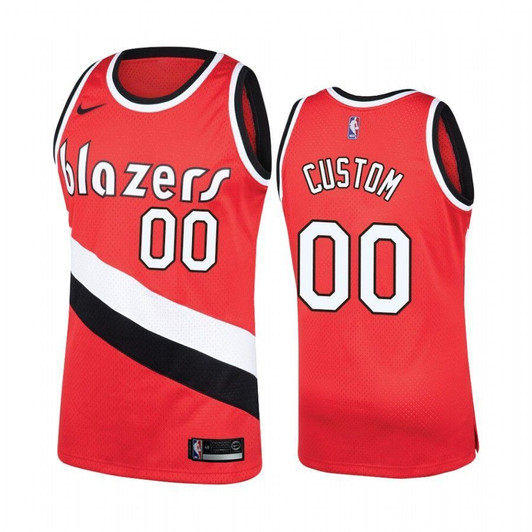 Portland Trail Blazers #00 Custom Hardwood Classics Red Jersey