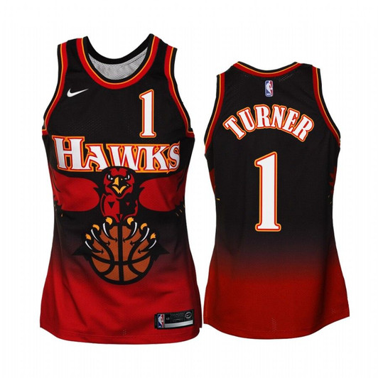 Atlanta Hawks #1 Evan Turner 1995-1999 Hardwood Classics Men'S Jersey
