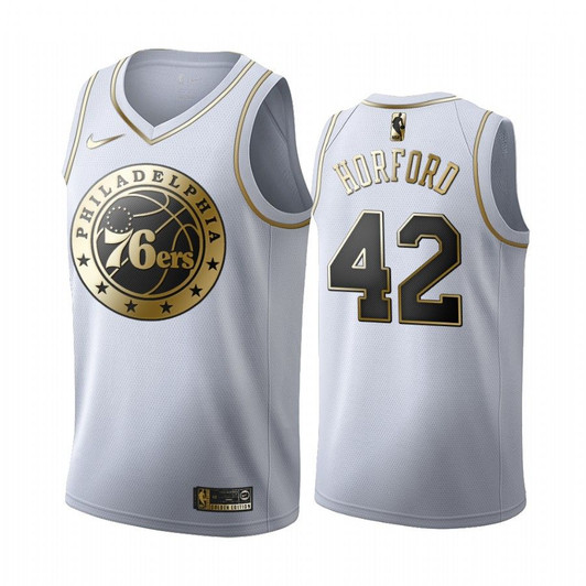 Al Horford #42 Philadelphia 76Ers White Golden Edition Jersey
