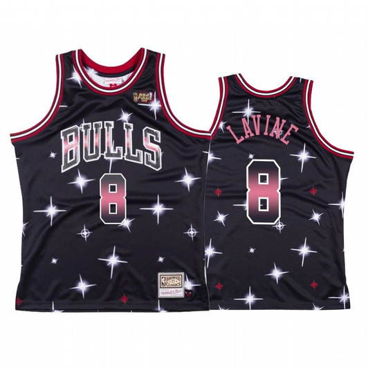Bulls Zach Lavine #8 Starry Hwc Jersey