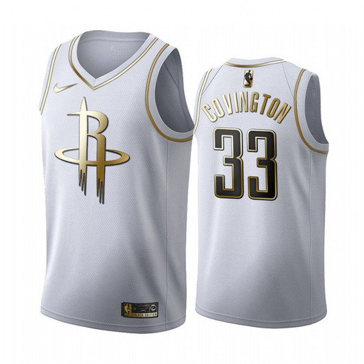 Robert Covington #33 Houston Rockets White Golden Edition Jersey