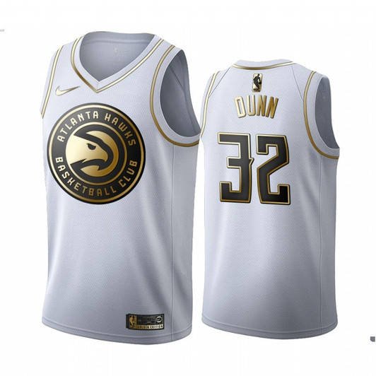 Kris Dunn #32 Atlanta Hawks White Golden Edition Jersey