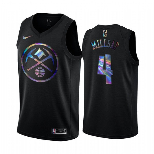 Nuggets Paul Millsap Iridescent Hwc Collection Black Jersey