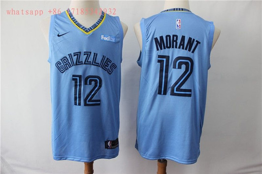 Memphis Grizzlies Ja Morant #12 2020 Nba New Arrival Blue Jersey
