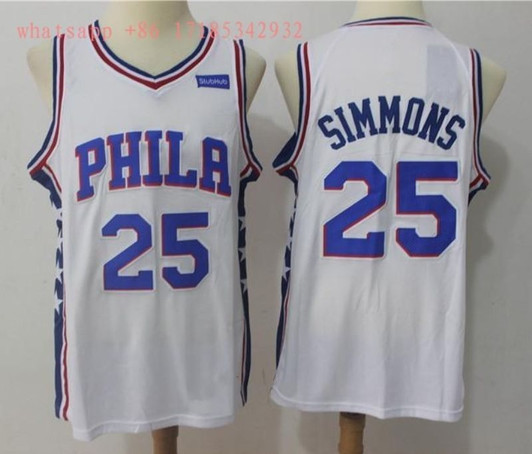Philadelphia 76Ers Ben Simmons #25 2020 Nba New Arrival White Jersey