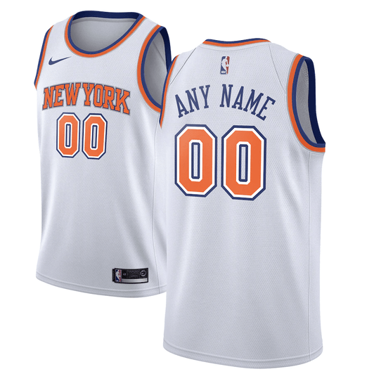 New York Knicks Custom Swingman White Statement Edition 3D Jersey