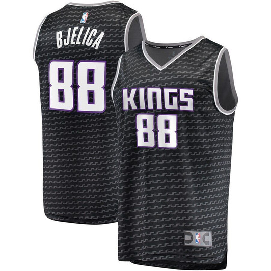 Nemanja Bjelica Sacramento Kings Fanatics Branded Fast Break Player Replica Statement Edition Black 3D Jersey