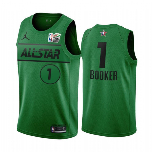 Devin Booker 2021 All-Star Mtn Dew 3-Point Green Jersey Suns All-Over Print