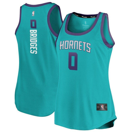 Miles Bridges Charlotte Hornets Fanatics Branded Wofast Break Team Tank Icon Edition Teal 3D Jersey