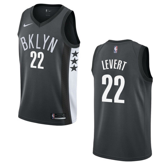 Brooklyn Nets 22 Caris Levert Statement Swingman Black 3D Jersey